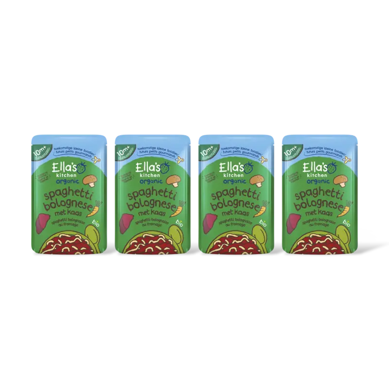 Ella's kitchen Spaghetti bolognese met kaas 10m+ 4-pack