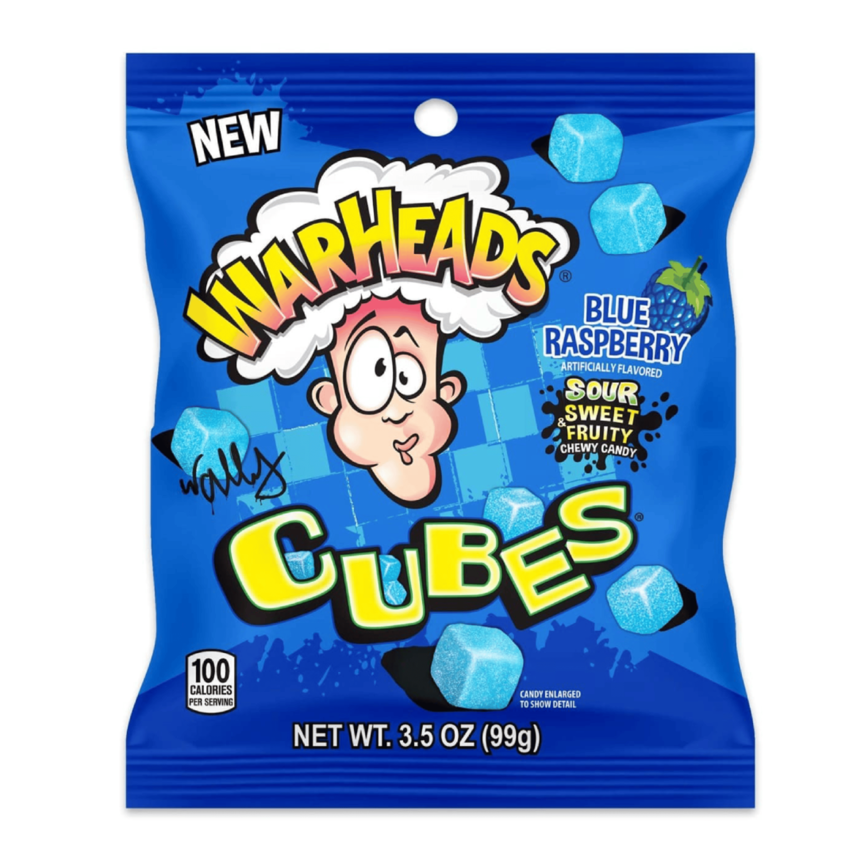 Warheads Blue Raspberry Cubes