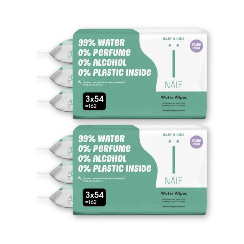 Naïf Baby & kids waterdoekjes 3-pack 2-pack