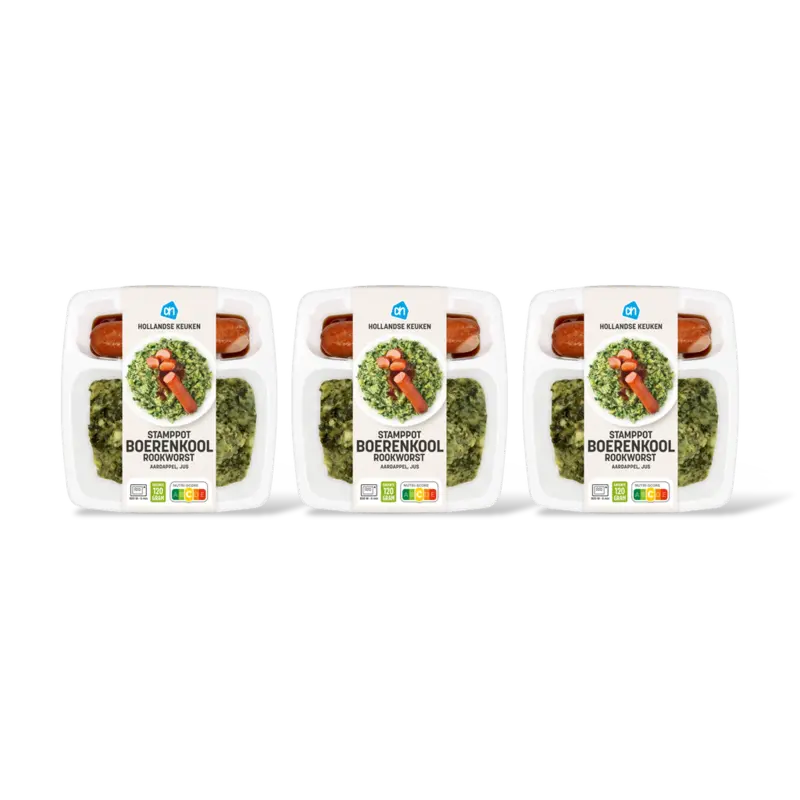 AH Hollands stamppot boerenkl rookworst 3pk