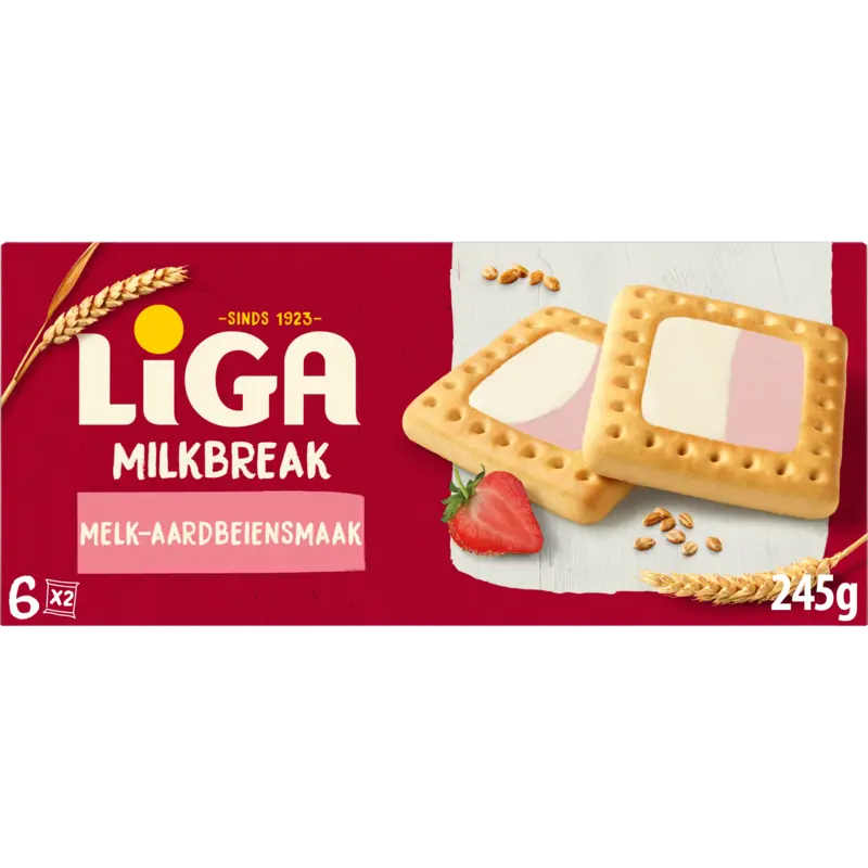 Liga Milkbreak melk-aardbeiensmaak