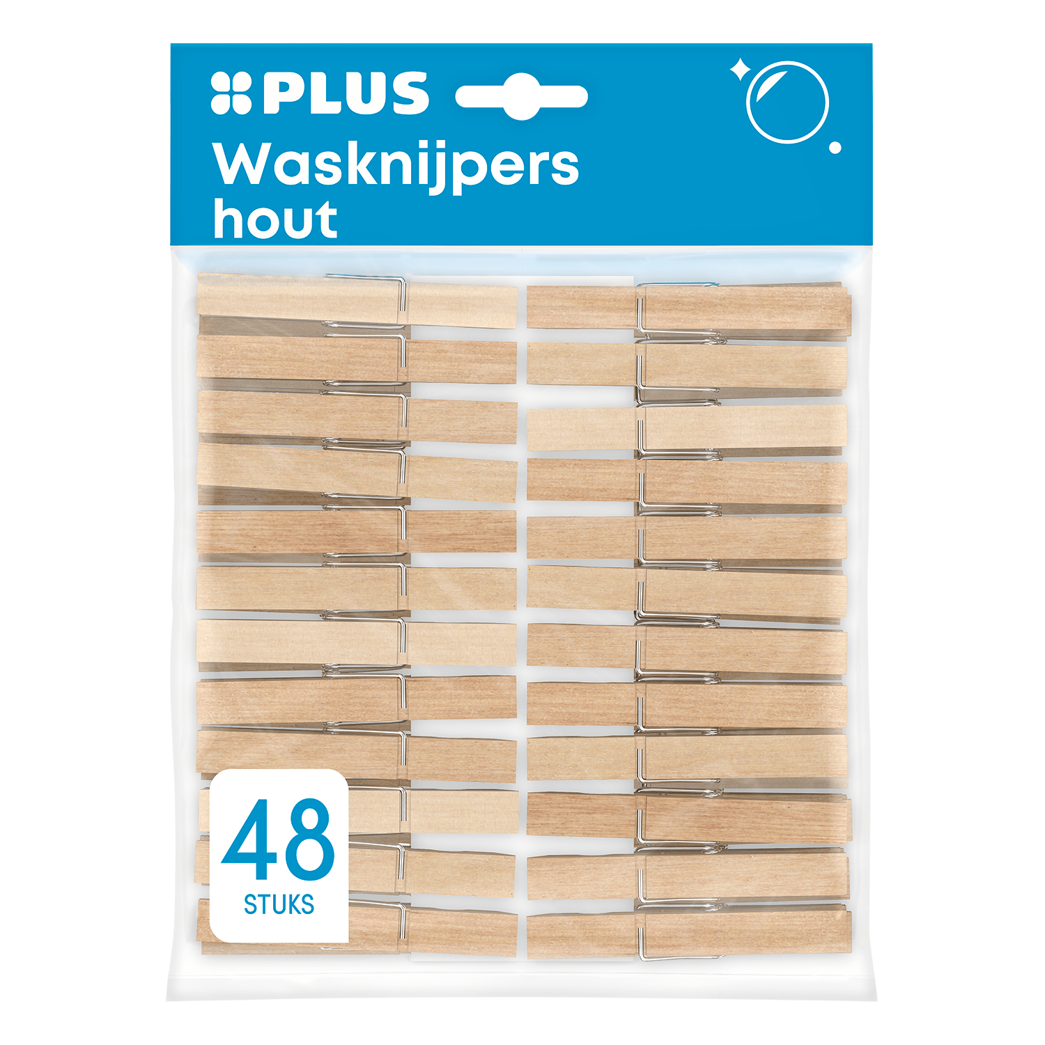PLUS Houten wasknijpers FSC