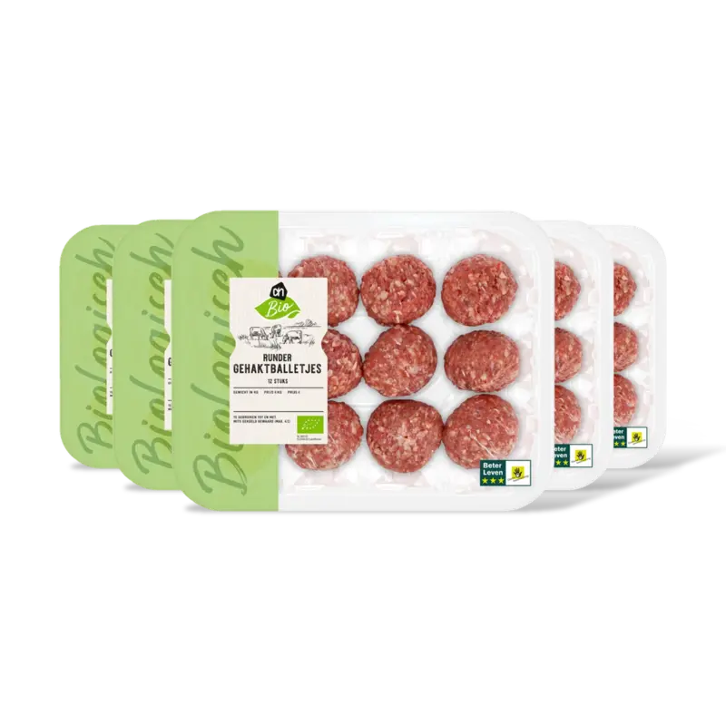 AH Biologisch Rundergehakt balletjes 5-pack