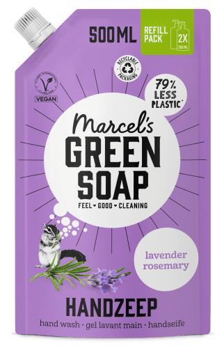Marcel's Green Soap Vloeibare zeeppomp navulling lavender & rosemary