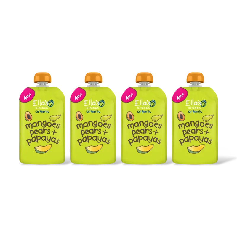 Ella's kitchen Mango's, peren + papaya's 4m+ bio 4-pack