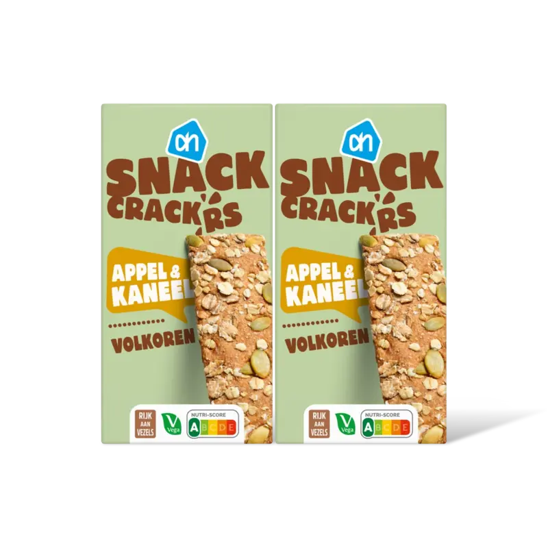 AH Snackcrackers appel & kaneel 2-pack