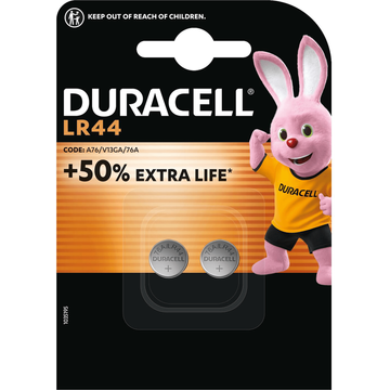 Duracell Knoopcel LR44 2 Stuks