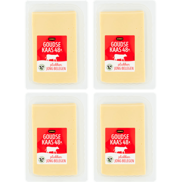 Goudse Kaas Jong Belegen 48+ Plak 4 x 190 g