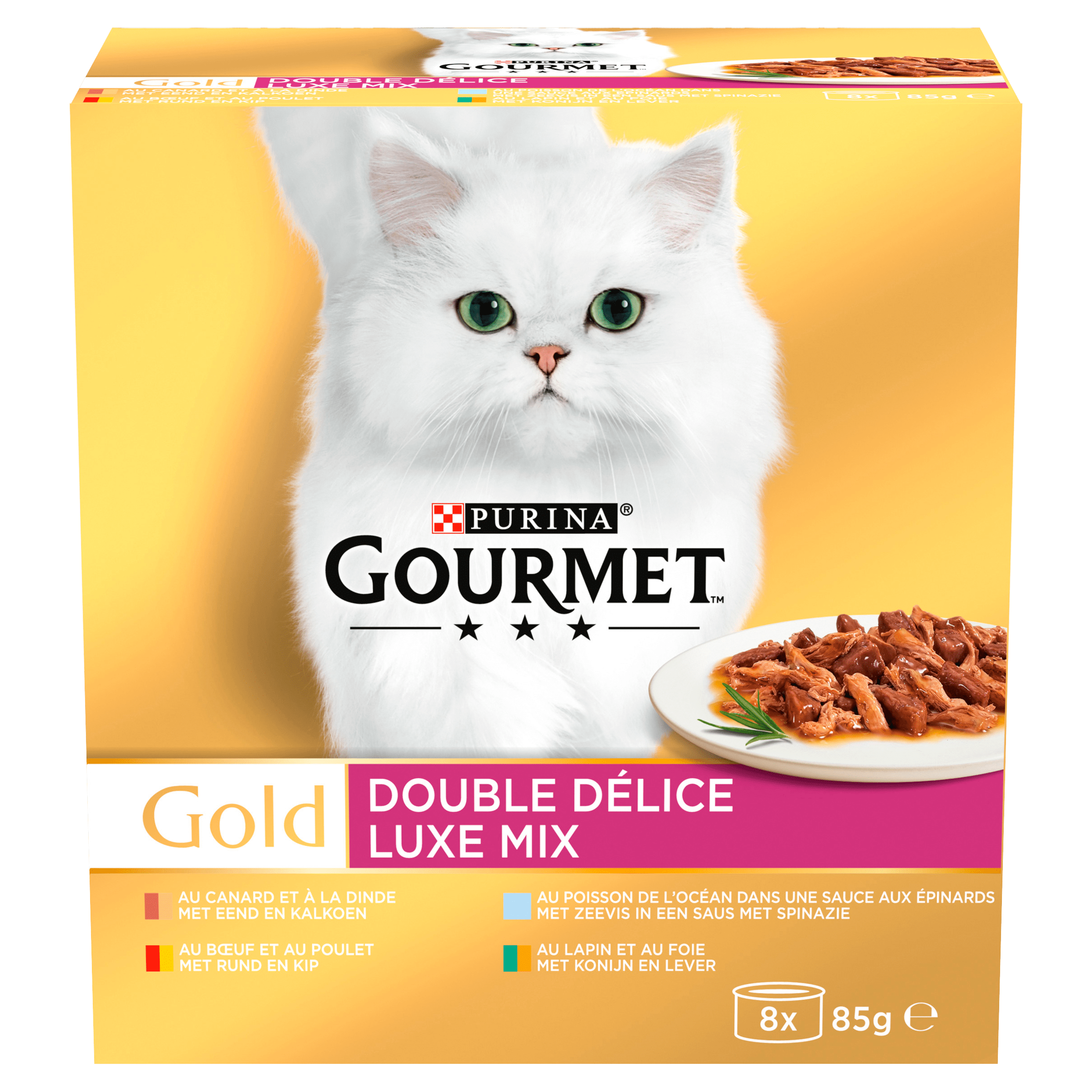 Gourmet Gold Luxe Mix kattenvoer nat vis/vlees