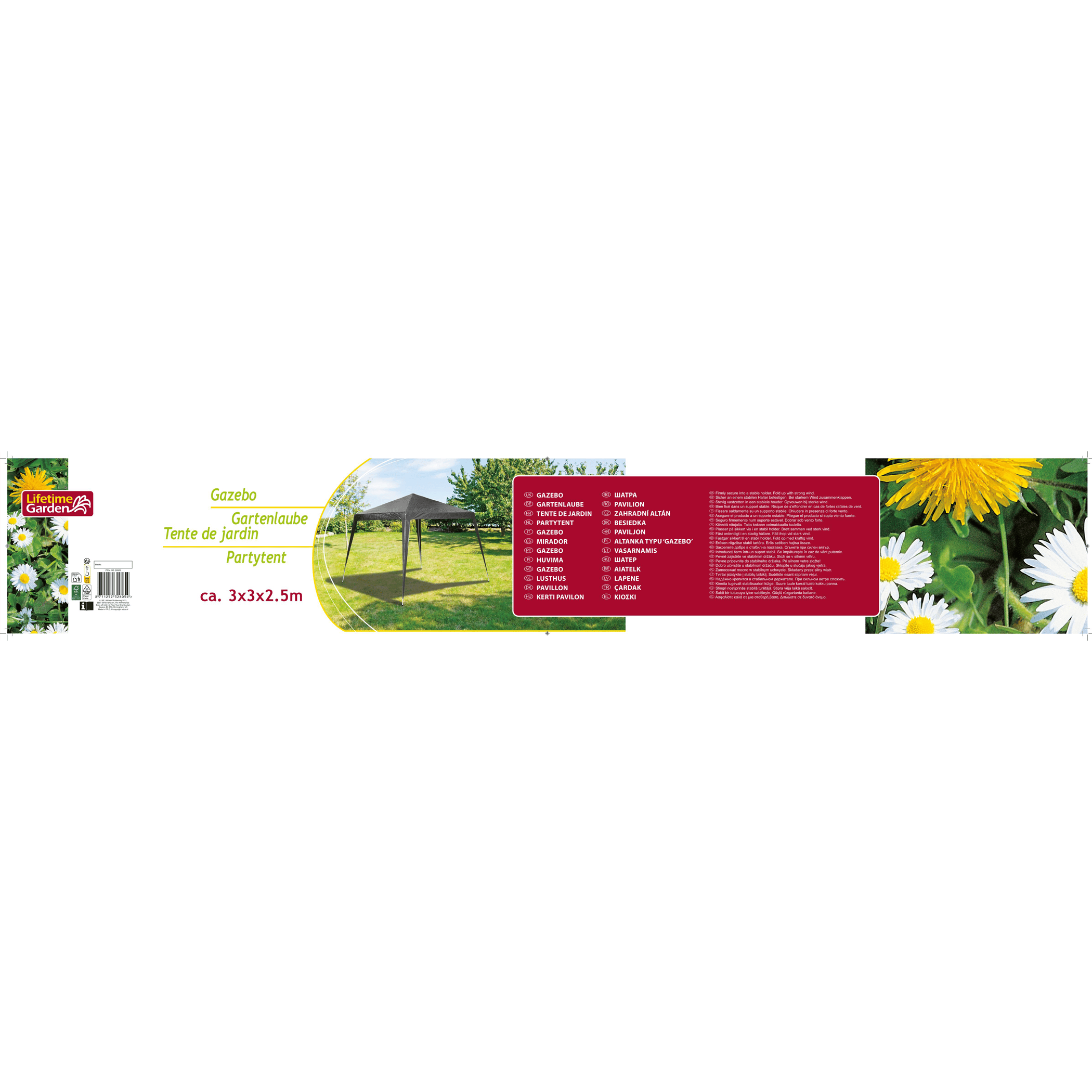 Lifetime Partytent Zwart
