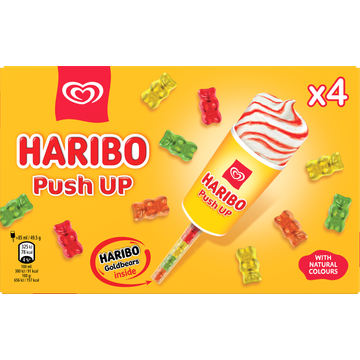 OLA Waterijs Haribo Push-Up 4 Stuks 340 ml