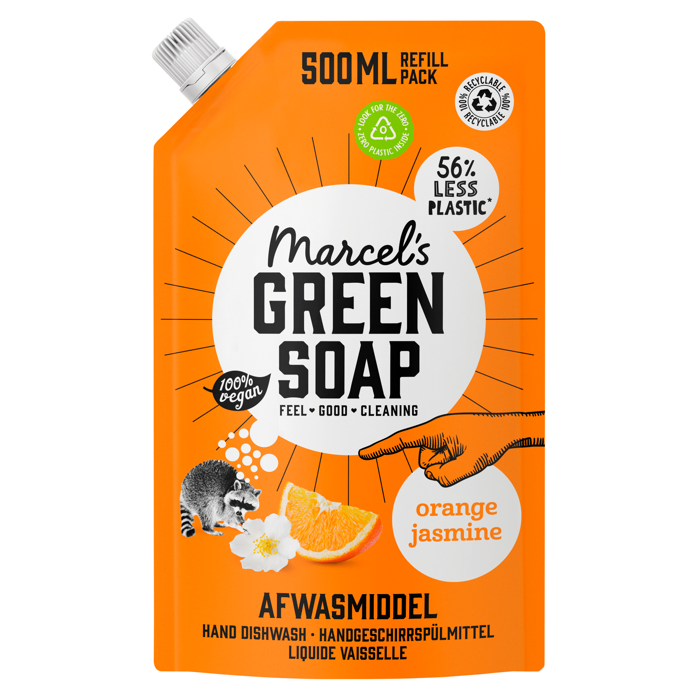 Marcel's Green Soap Afwasmiddel Navulling Sinaasappel