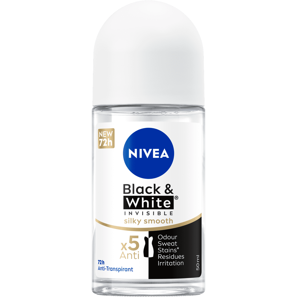 NIVEA Black & White Invisible Silky Smooth Deodorant Roller 50 ML