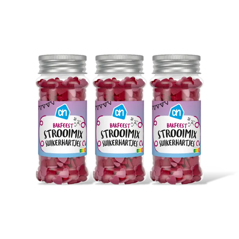 AH Strooimix suikerhartjes 3-pack