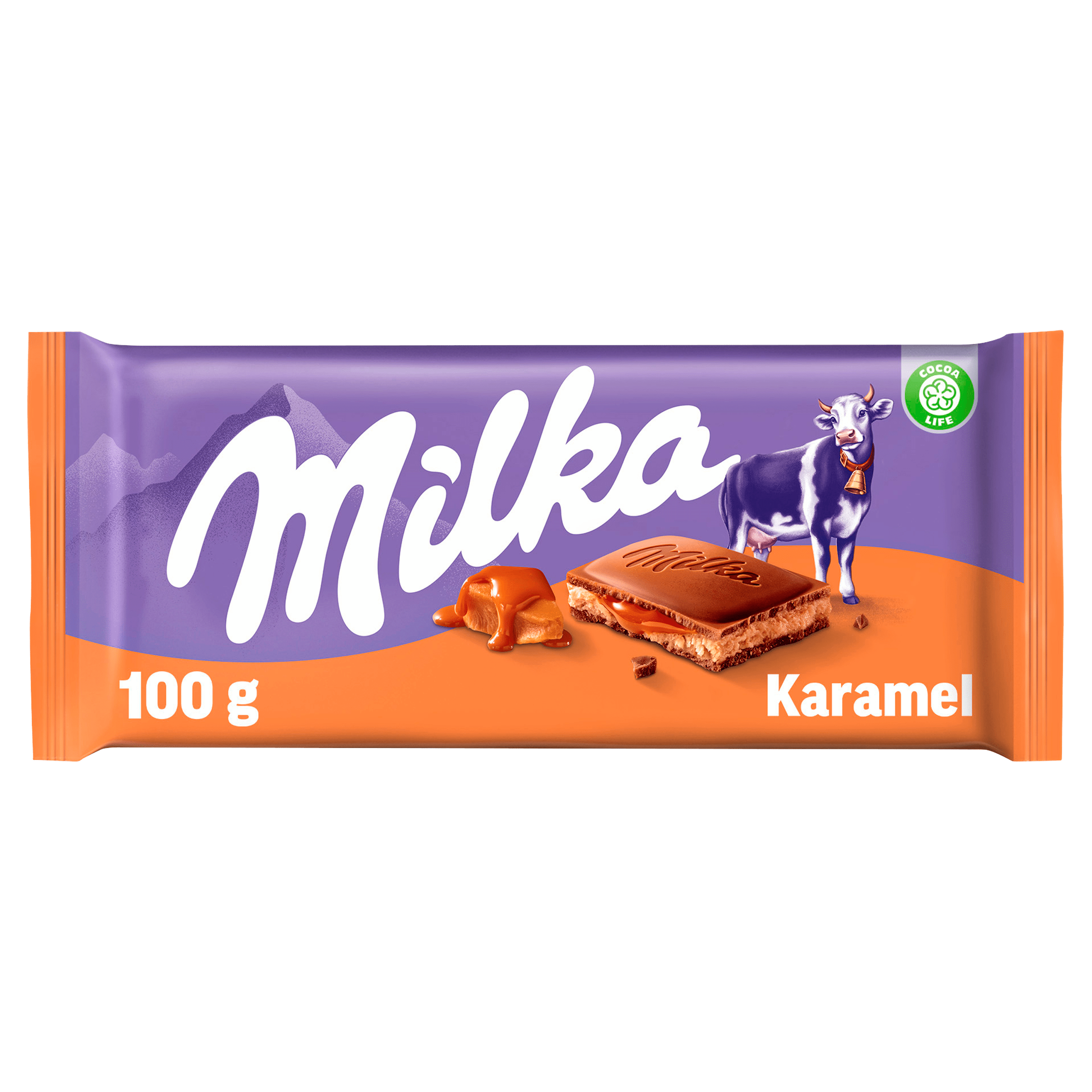 Milka Chocoladereep Karamel