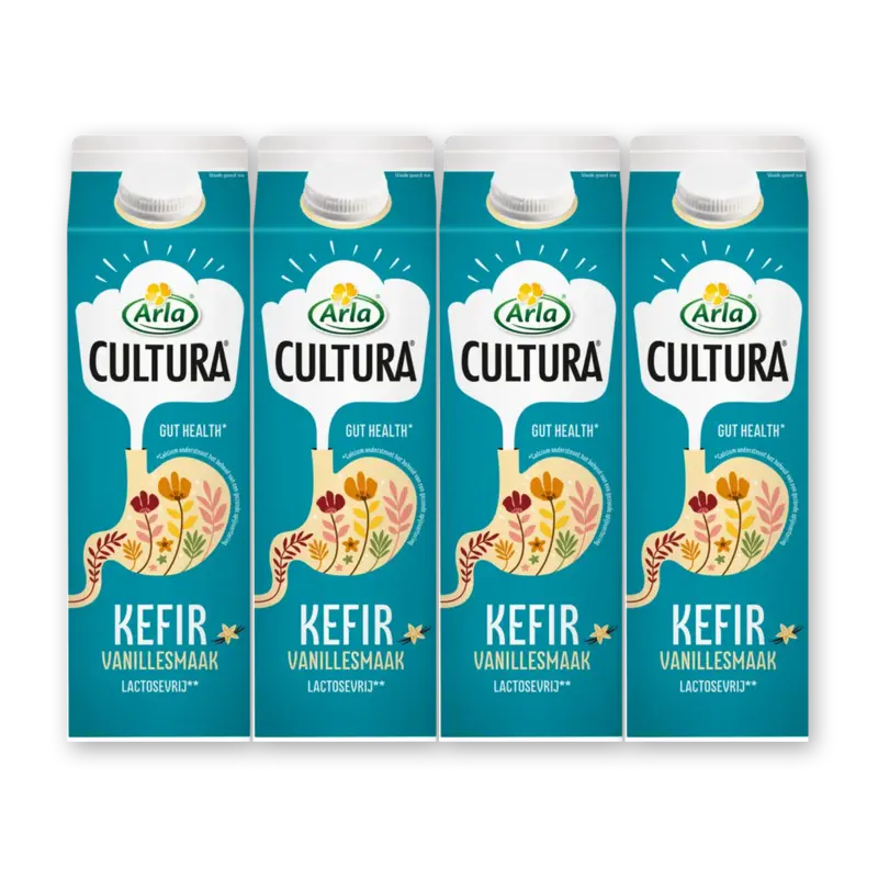 Arla Cultura kefir vanillesmaak 4-pack