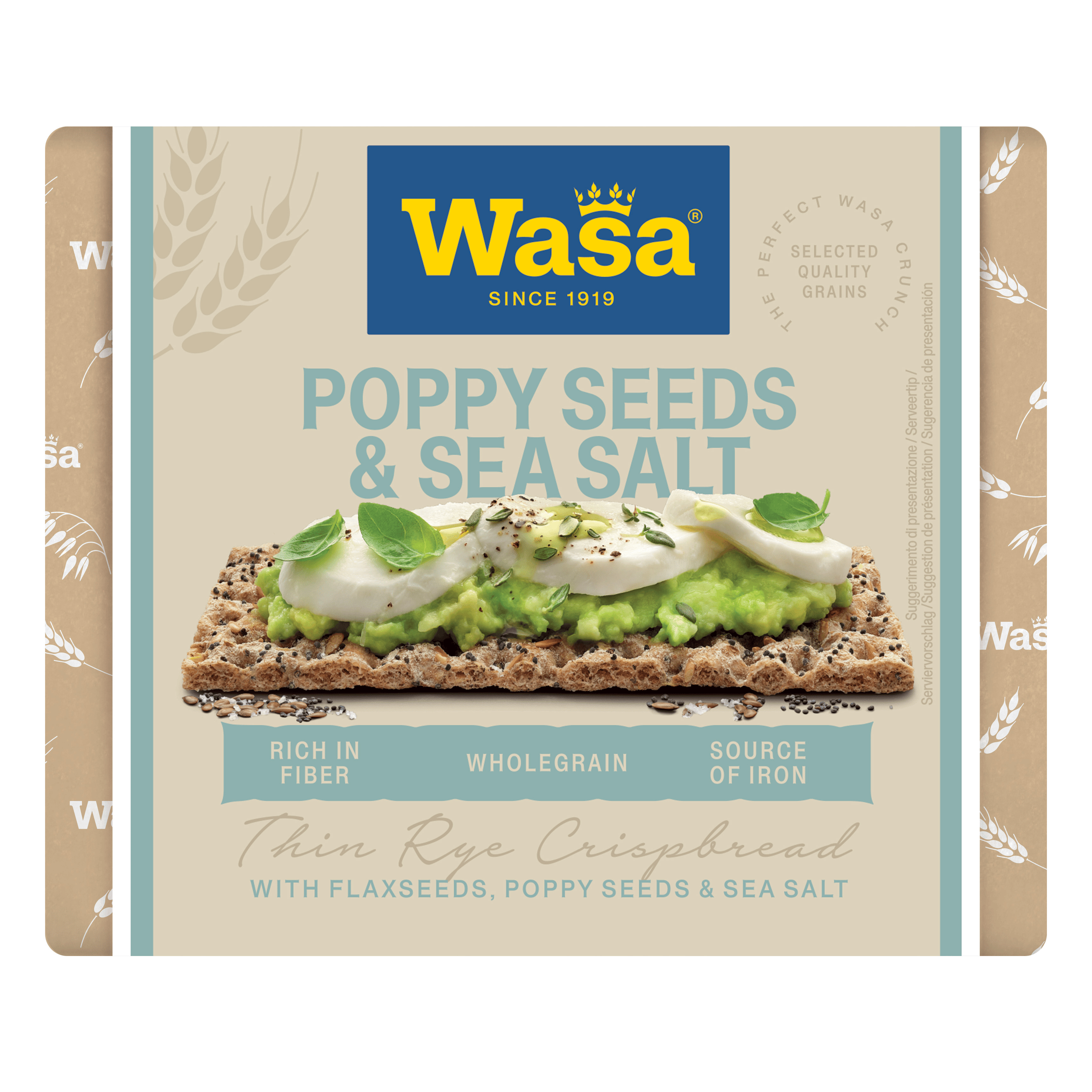 Wasa Crunchy Twist Poppy Seeds & Sea Salt