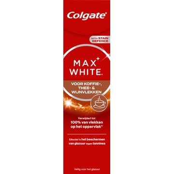 Colgate Max White Tandpasta Tegen Koffie, Thee Wijn Vlekken 75 ML