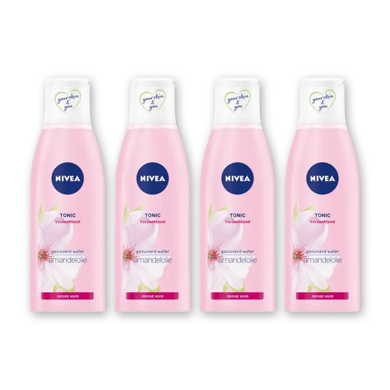 NIVEA Verzachtende tonic met amandelolie 4-pck
