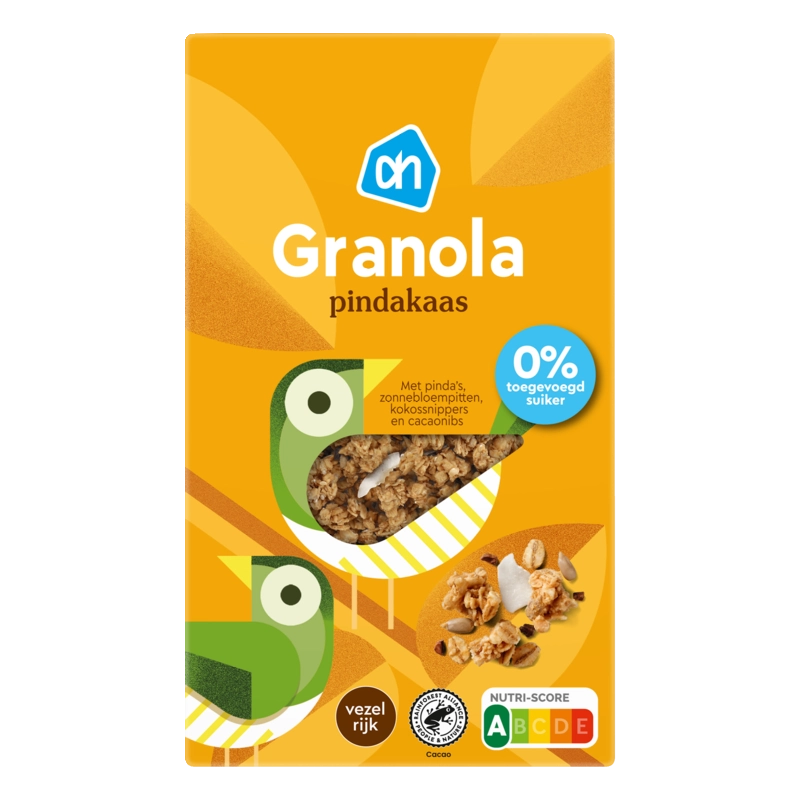 AH Granola pindakaas 0% toegevoegd suiker