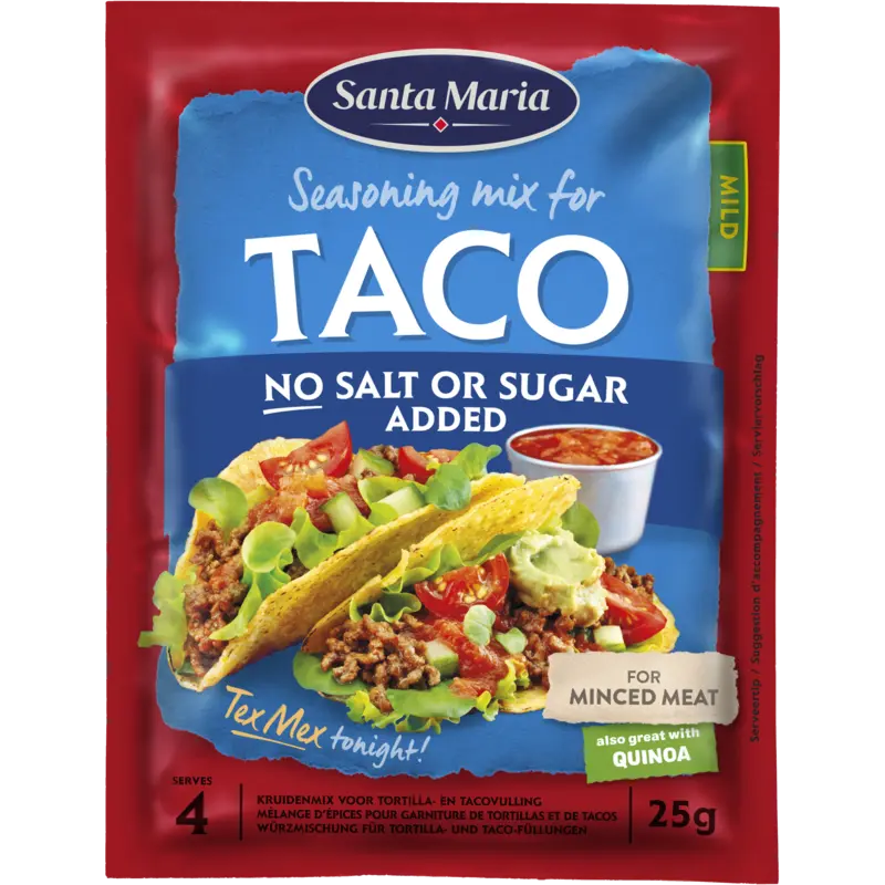 Santa Maria Kruidenmix taco no salt or sugar