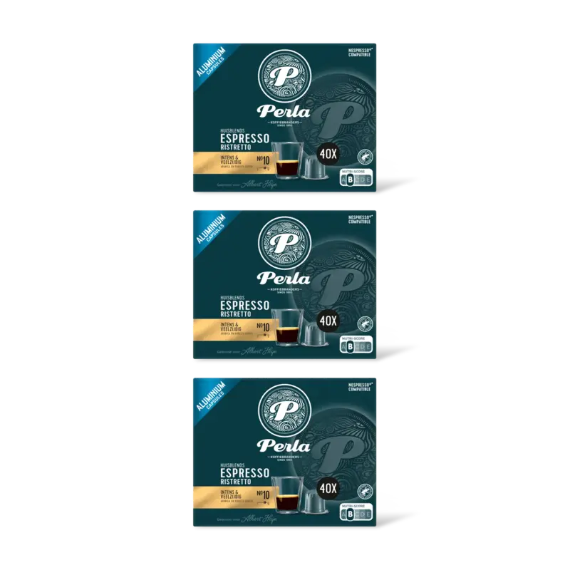 Perla Huisblends Espresso ristretto capsules 3-pack