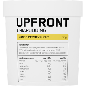 Upfront Chiapudding Cup Mango Passievrucht 50g