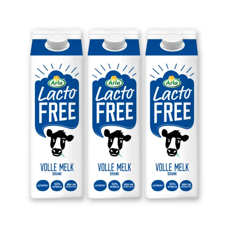 Arla Lactofree volle melk 3-pack