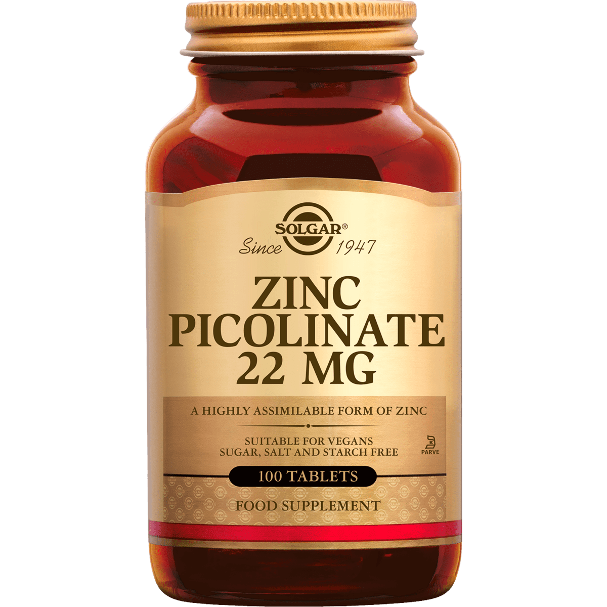 Solgar Zinc Picolinate 22 MG Tabletten 100 stuks