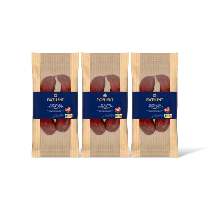 AH Excellent Hongaarse paprika salami 3-pack