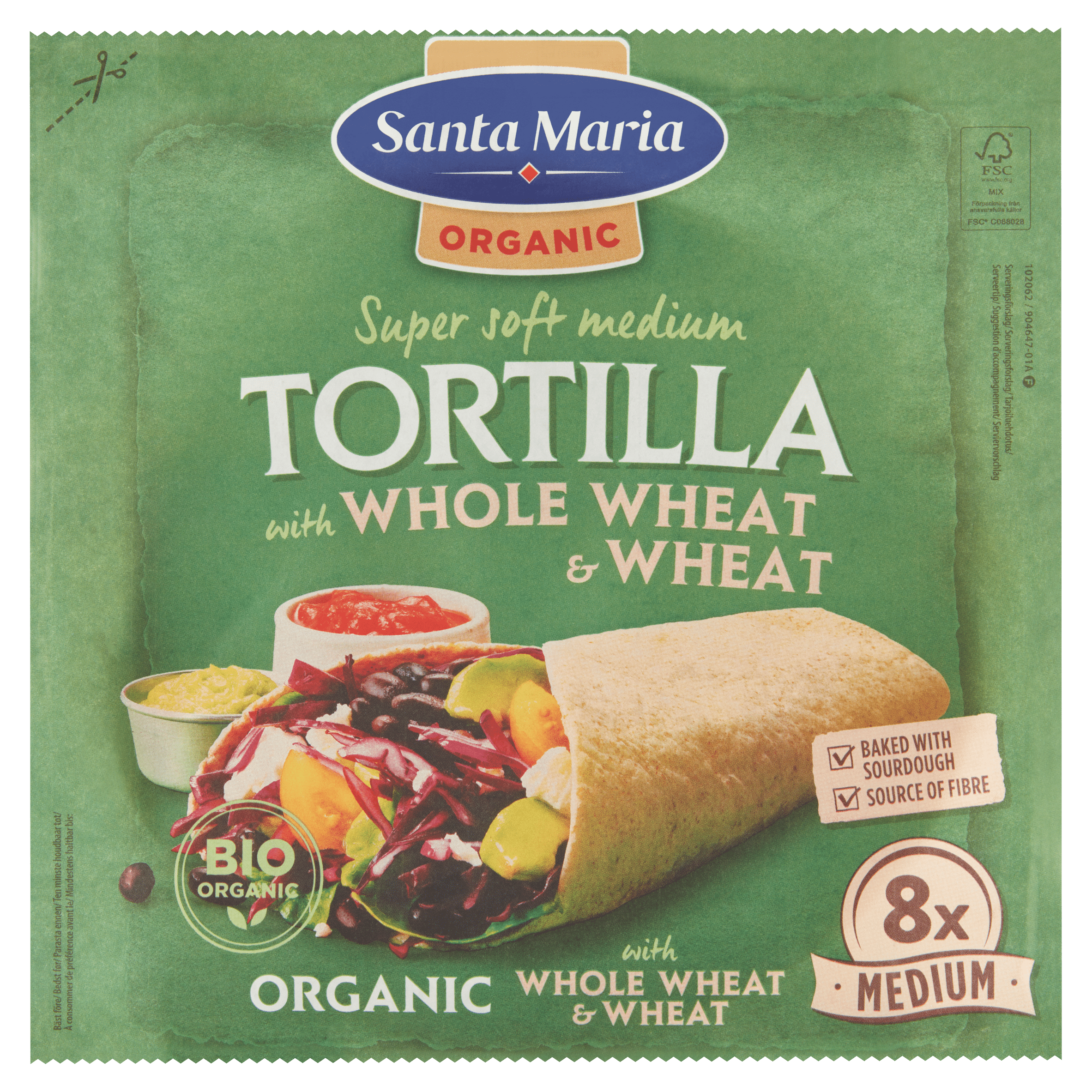 Santa Maria Soft Tortilla Organic Wheat Medium
