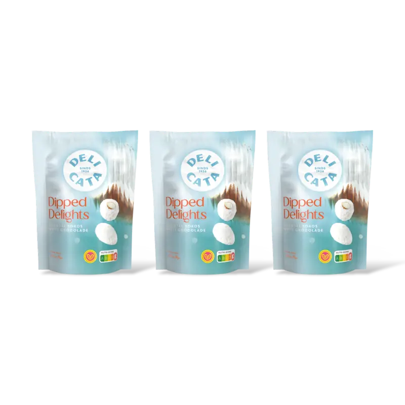 Delicata Dipped delights amandel kokos 3-pack