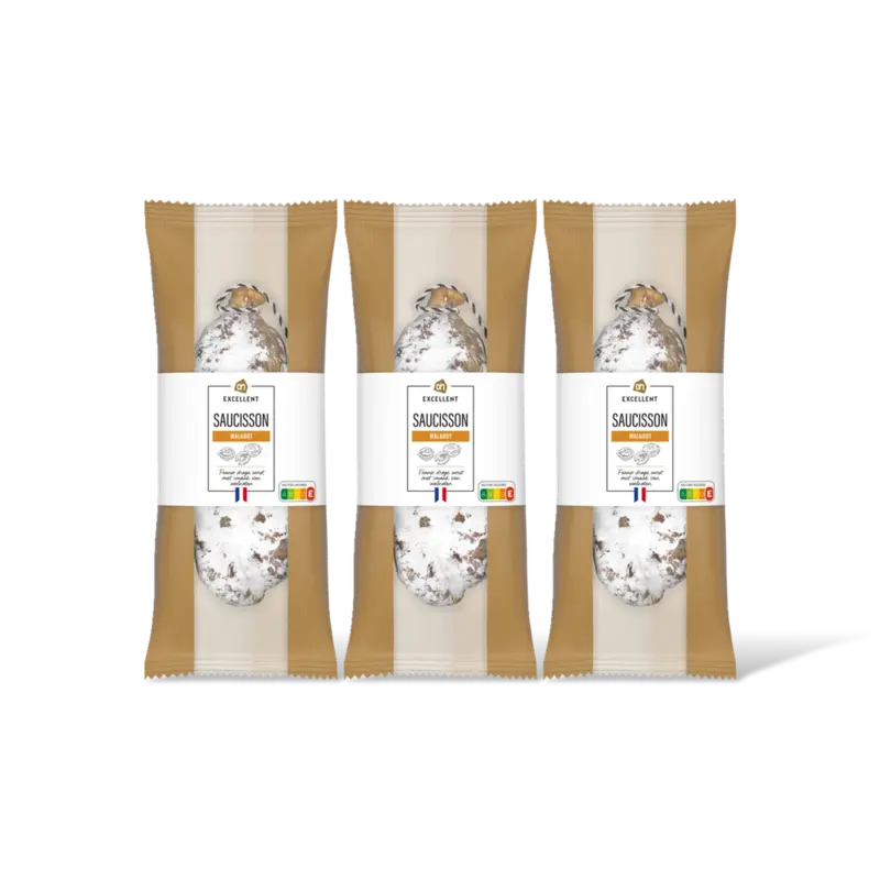 AH Excellent Saucisson walnoot 3-pack