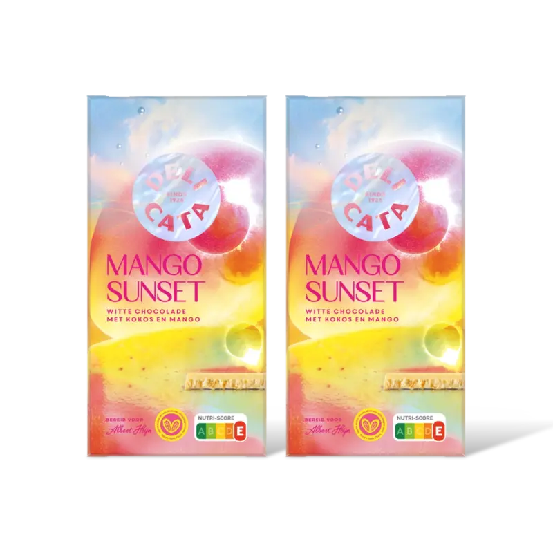 Delicata Reep mango sunset witte chocolade 2-pack