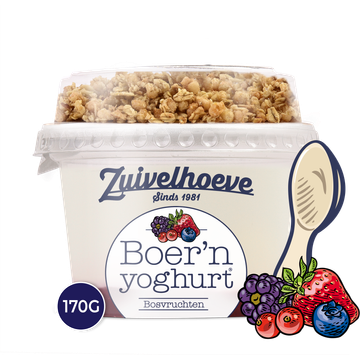 Zuivelhoeve Boer'n yoghurt® Bosvruchten & Muesli 170 g