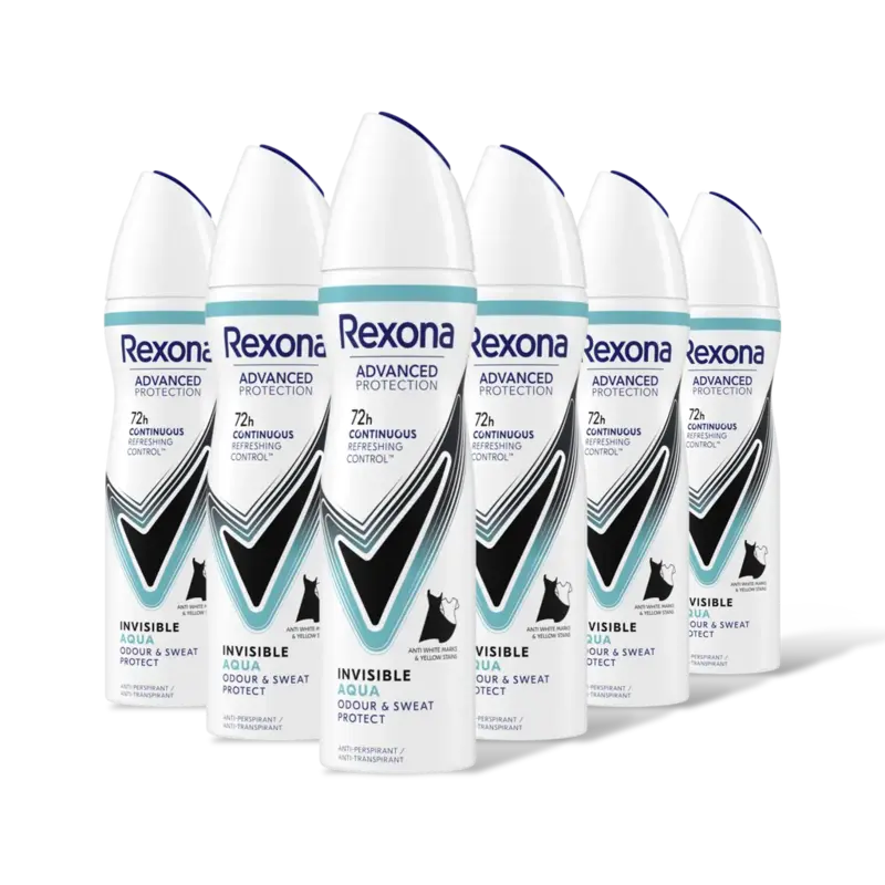 Rexona Invisible aqua anti-transpirant 6-pack