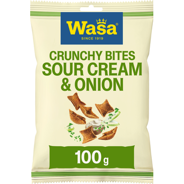 Wasa Crunchy Bites Sour Cream & Onion 100g