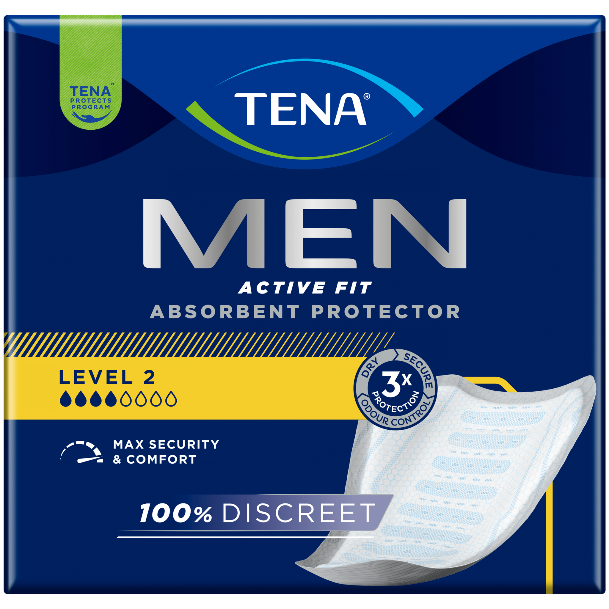 TENA Men Active Fit Absorbant Protector Level 2 Incontinentieverband 10 stuks