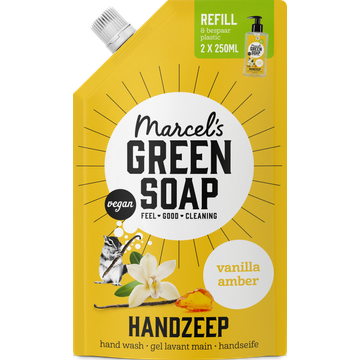 Marcel's Green Soap Handzeep Vanilla & Amber Navulling 500 ML