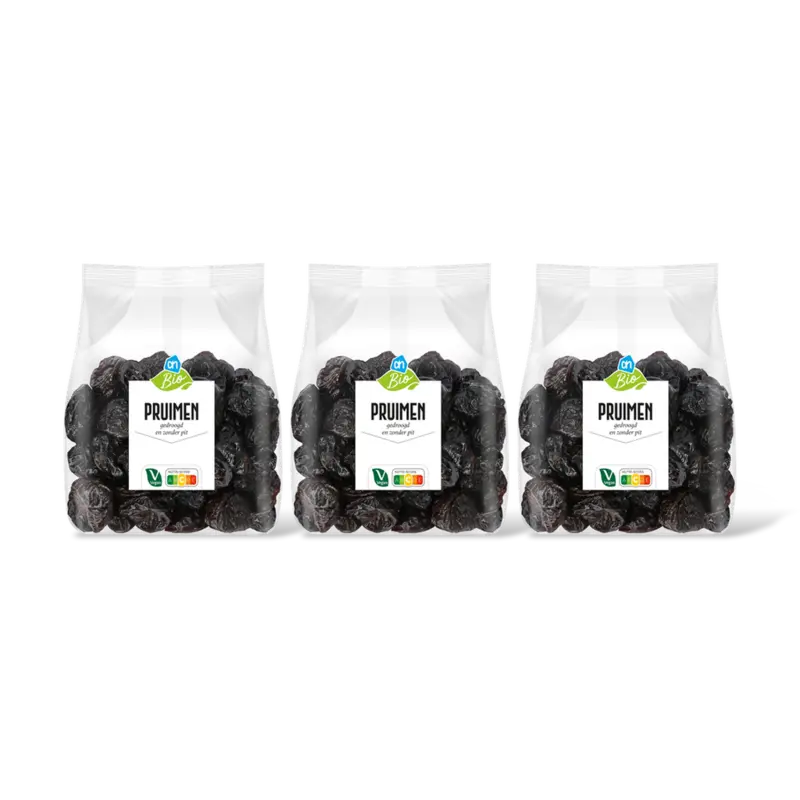 AH Biologisch Pruimen gedroogd zonder pit 3-pack