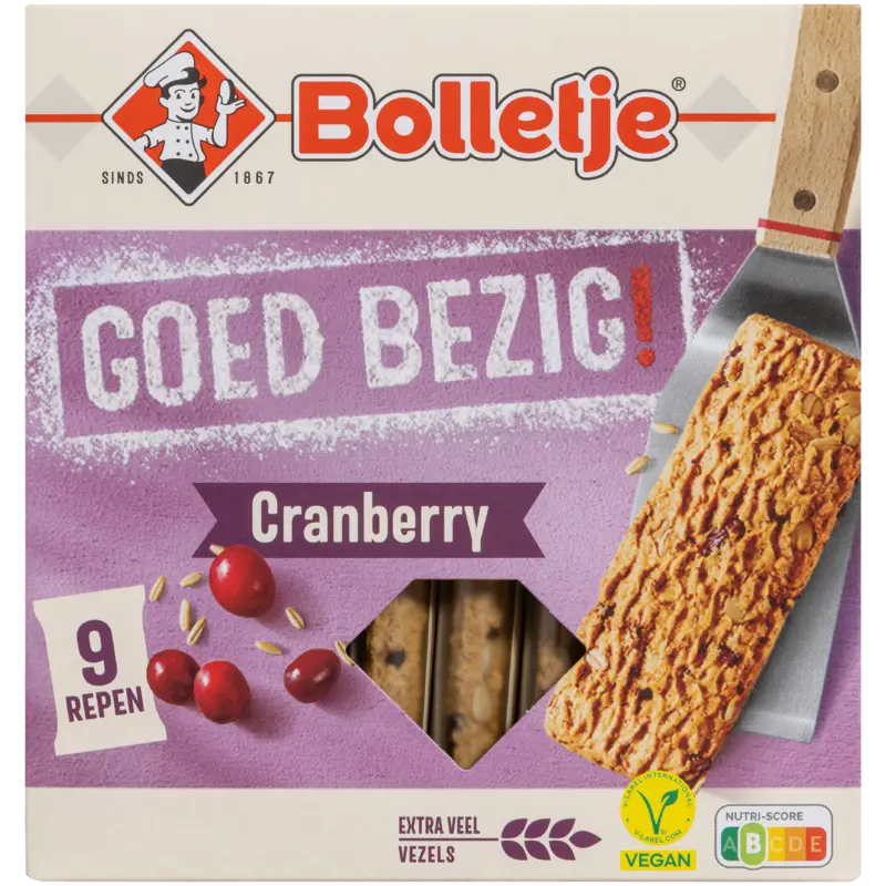 Bolletje Goed bezig graanrepen cranberry