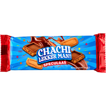 Cha Chi Chocoladereep Speculaas 70gr