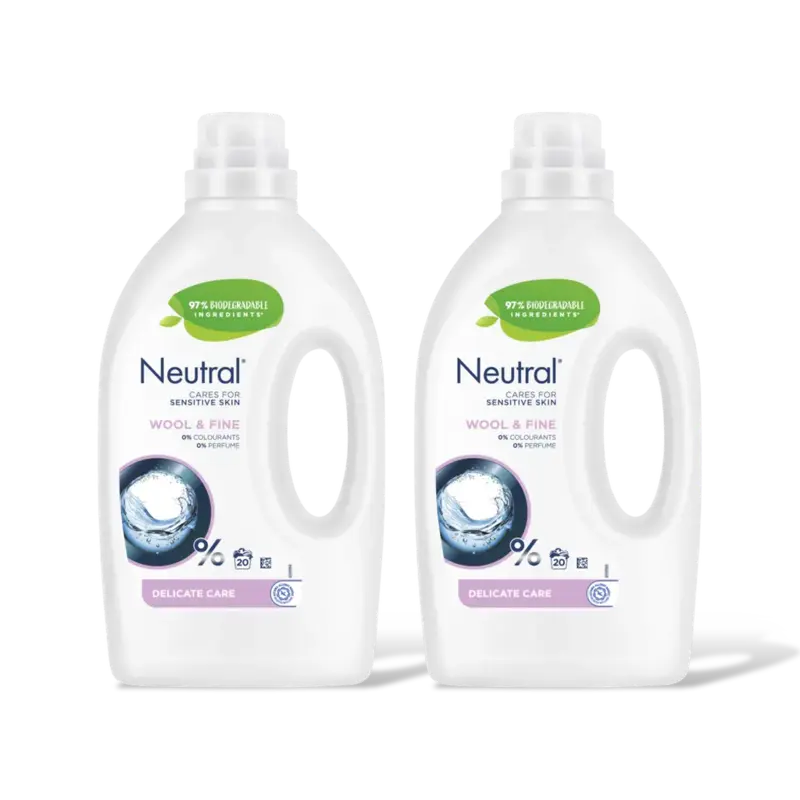 Neutral Wol & fijn vloeibaar wasmiddel 2-pack