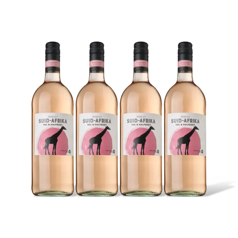 AH AH ZA rosé halfzoet 4 flessen