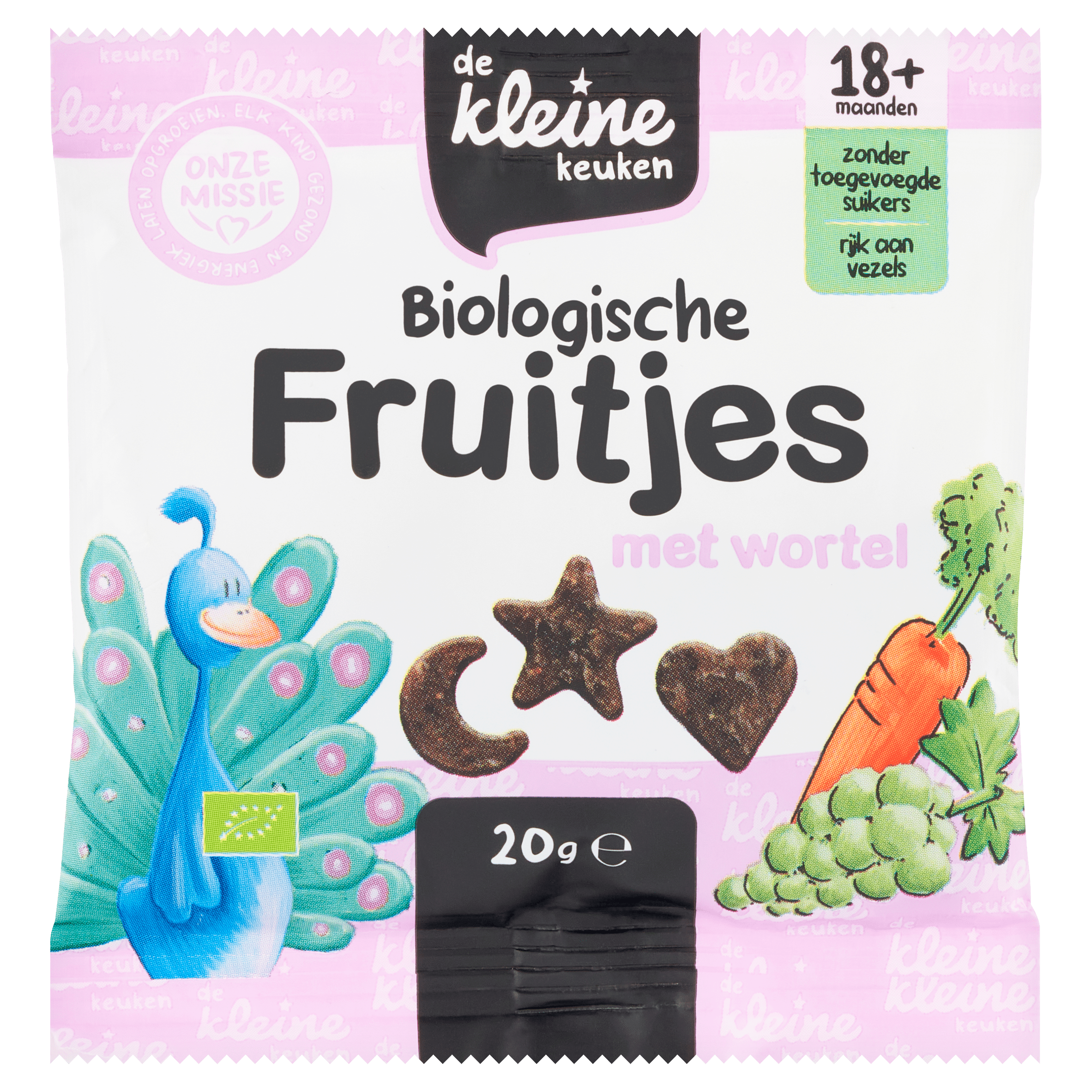 De Kleine Keuken BIO Fruitjes met Wortel +18M