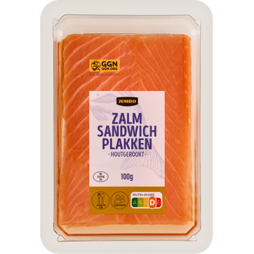 Jumbo Zalm Sandwich Plakken Houtgerookt 100 g