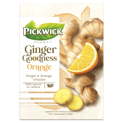 Pickwick Thee ginger goodness orange 15 zk.