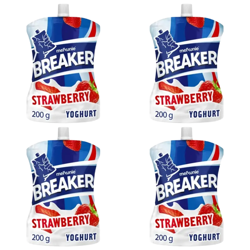 Melkunie Breaker Aardbei yoghurt 4-pack