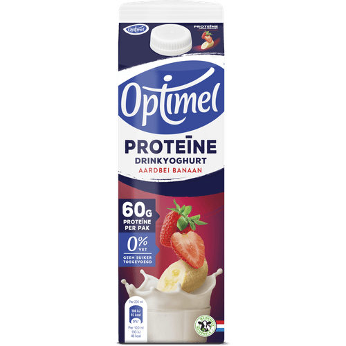 Optimel Drinkyoghurt aardbei banaan proteine