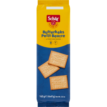 Schär Butterkeks  Glutenvrij 4 x 41 g